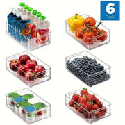 6pcs Transparent Fridge Organizer Storage Box for Kitchen and Food Organization V528-STORAGE-6PCS-689100