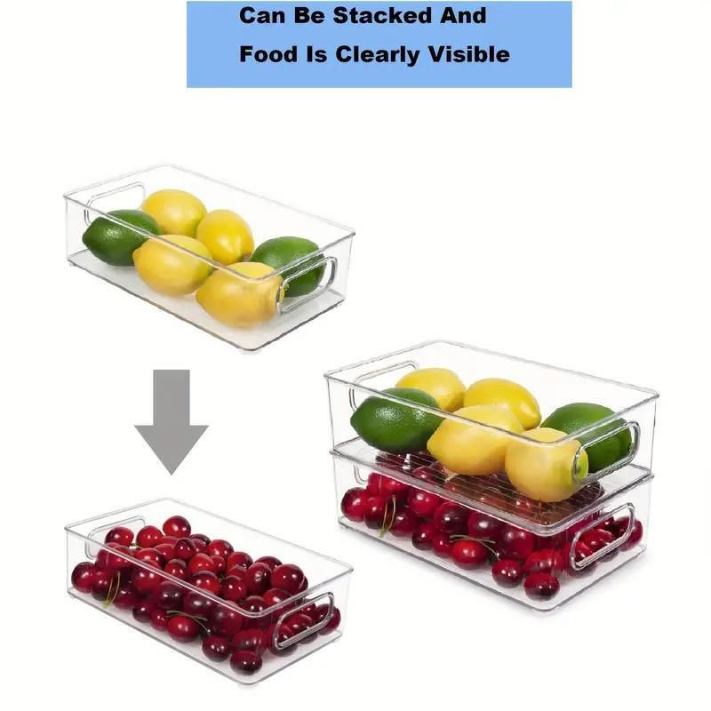 6pcs Transparent Fridge Organizer Storage Box for Kitchen and Food Organization V528-STORAGE-6PCS-689100