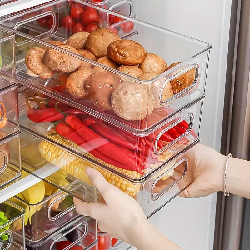 6pcs Transparent Fridge Organizer Storage Box for Kitchen and Food Organization V528-STORAGE-6PCS-689100