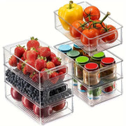 6pcs Transparent Fridge Organizer Storage Box for Kitchen and Food Organization V528-STORAGE-6PCS-689100