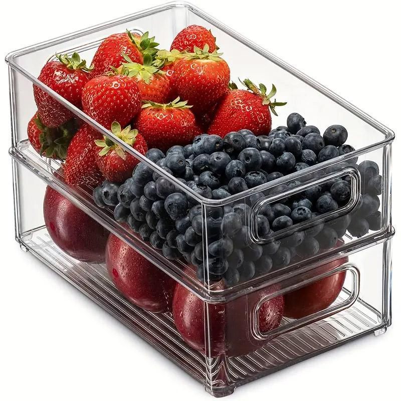 6pcs Transparent Fridge Organizer Storage Box for Kitchen and Food Organization V528-STORAGE-6PCS-689100