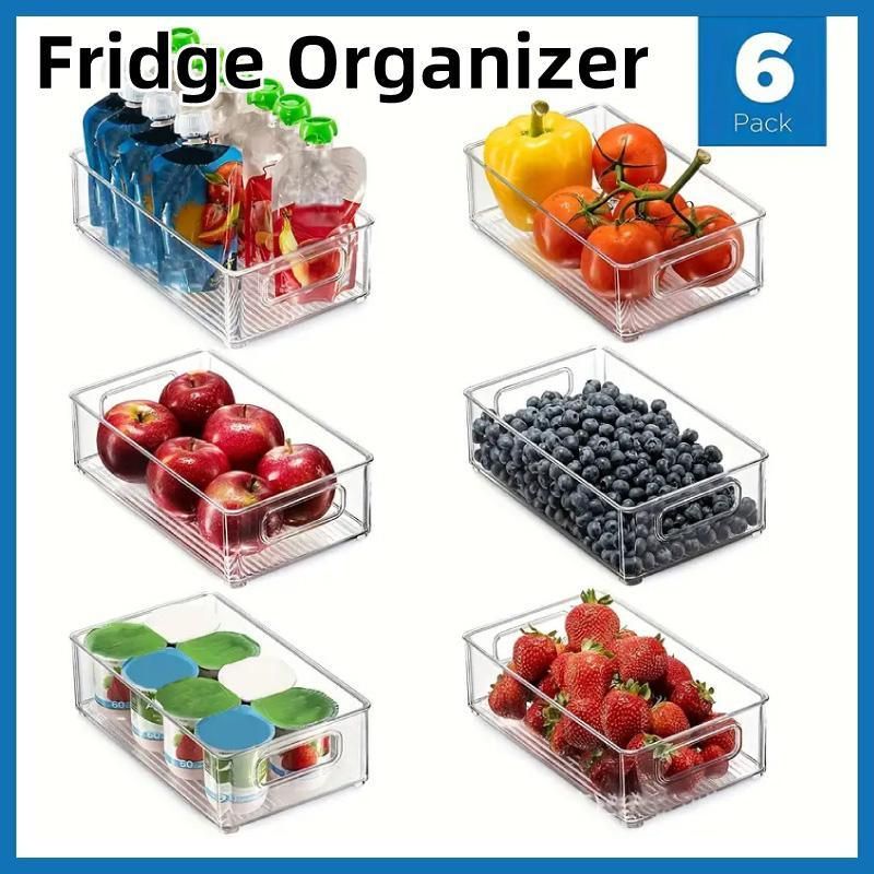 6pcs Transparent Fridge Organizer Storage Box for Kitchen and Food Organization V528-STORAGE-6PCS-689100