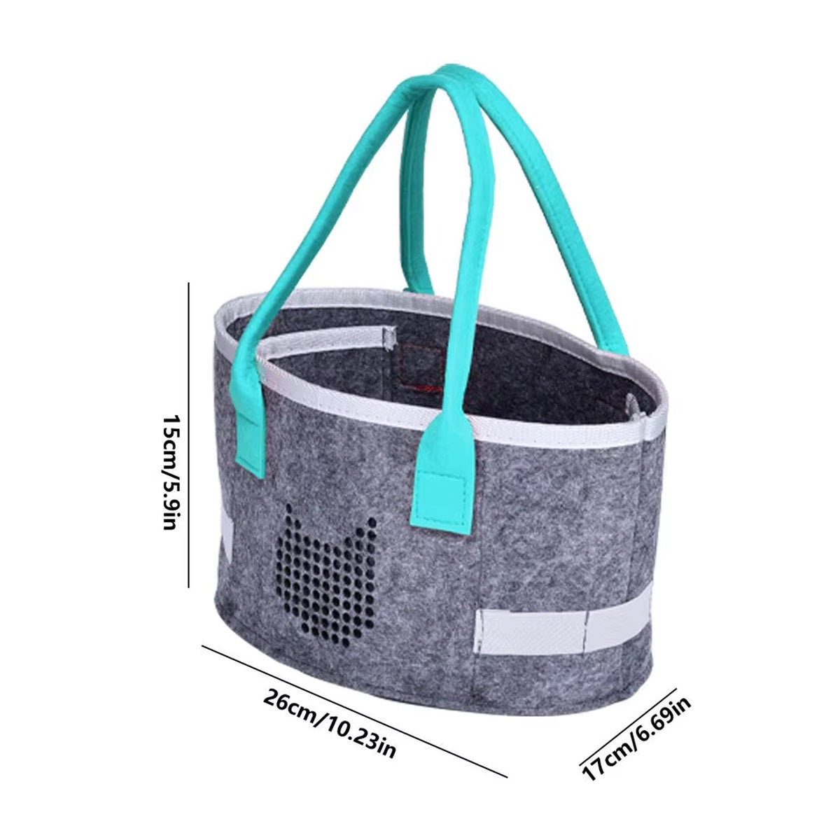 2pcs Doll Storage Organization Bag Felt Handbag Toy Organizer Storage V528-STORAGE-BAG-2PCS-244521