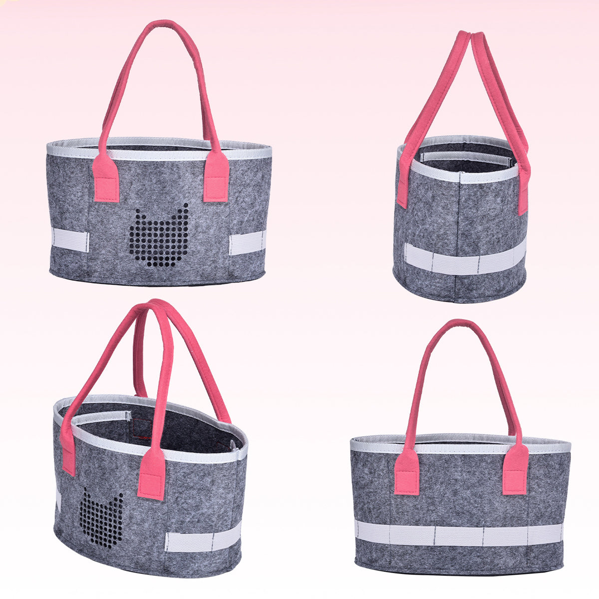 2pcs Doll Storage Organization Bag Felt Handbag Toy Organizer Storage V528-STORAGE-BAG-2PCS-244521