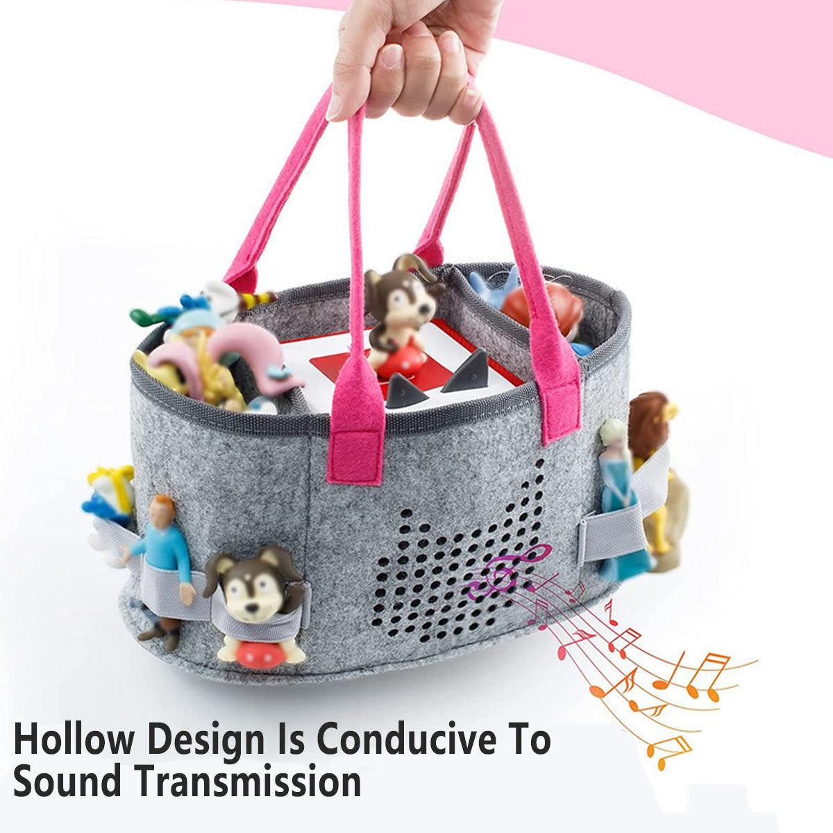 2pcs Doll Storage Organization Bag Felt Handbag Toy Organizer Storage V528-STORAGE-BAG-2PCS-244521