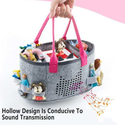 2pcs Doll Storage Organization Bag Felt Handbag Toy Organizer Storage V528-STORAGE-BAG-2PCS-244521