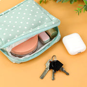 3PCS Cotton Sanitary Napkin Storage Bag Pink Leaves Cactus Dots Portable Pouch V528-STORAGE-BAG-3PCS-950944