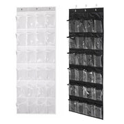 24 Pocket Shoe Organiser Bag Over Door Holder Hanging Shelf Storage Rack Hooks - White V528-STORAGE-BAG-WHITE-503908