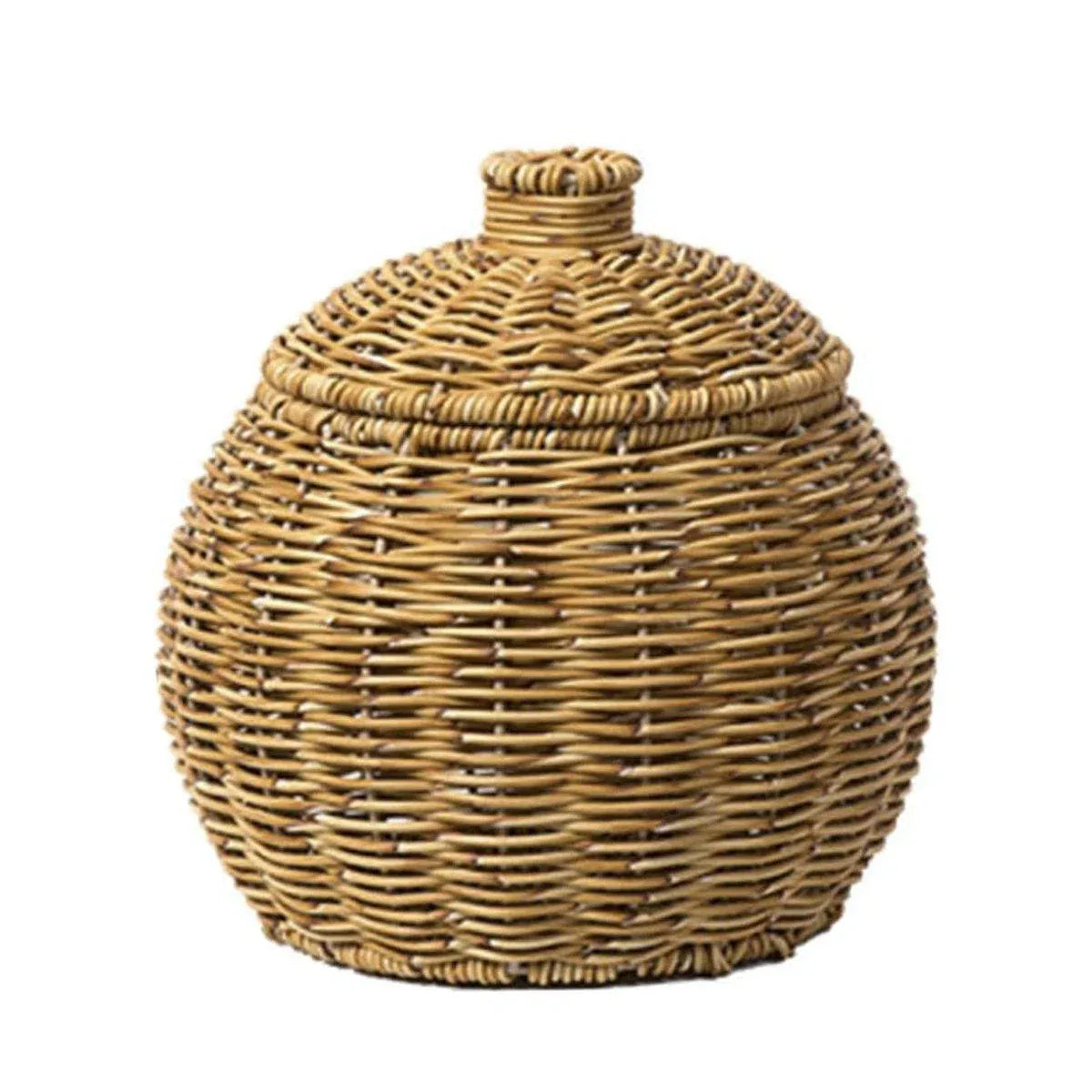 Hand Woven Storage Container with Lid Tabletop Basket Sundries Holder Organizer - Without Legs V528-STORAGE-BASKET-181-584251