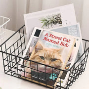 2pcs Wire Storage Basket Durable Metal Kitchen Cabinet Pantry Office Organiser V528-STORAGE-BASKET-2PCS-448265