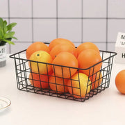 2pcs Wire Storage Basket Durable Metal Kitchen Cabinet Pantry Office Organiser V528-STORAGE-BASKET-2PCS-448265