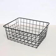 2pcs Wire Storage Basket Durable Metal Kitchen Cabinet Pantry Office Organiser V528-STORAGE-BASKET-2PCS-448265