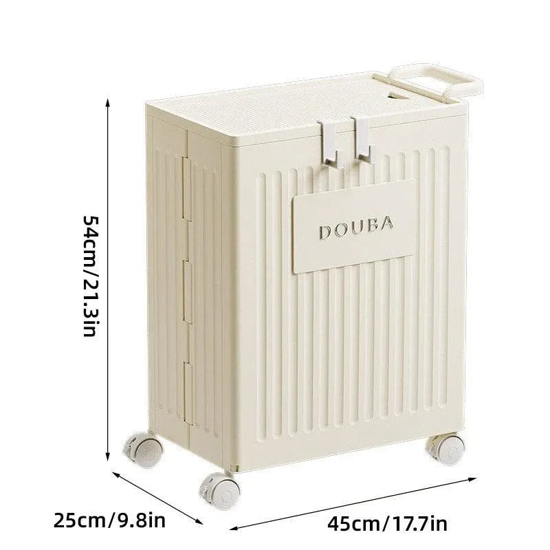 Fitness Storage Basket Organizer Tube with Wheeled Basket for Home Use and Gym V528-STORAGE-BASKET-BEIGE-514463