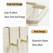 Fitness Storage Basket Organizer Tube with Wheeled Basket for Home Use and Gym V528-STORAGE-BASKET-BEIGE-514463