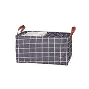 2pcs Foldable Cotton Linen Storage Baskets Home Organizer Box Office Supplies - Waterweed V528-STORAGE-BASKET-SC-602745