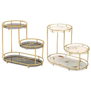 Round Multi-Tier Metal Storage Rack for Bathroom Vanity Kitchen Storage Rack - Black V528-STORAGE-BLACK-193162