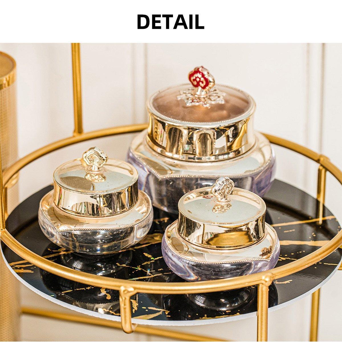Round Multi-Tier Metal Storage Rack for Bathroom Vanity Kitchen Storage Rack - Black V528-STORAGE-BLACK-193162