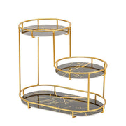 Round Multi-Tier Metal Storage Rack for Bathroom Vanity Kitchen Storage Rack - Black V528-STORAGE-BLACK-193162