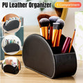 PU Leather Desktop Organiser Remote Control Office Cosmetic Storage Box Holder V528-STORAGE-BLACK-346459