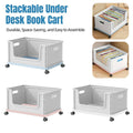 Under Desk Book Storage Box with Wheels Movable Classroom Student Organiser Rack - Blue V528-STORAGE-BLUE-744055