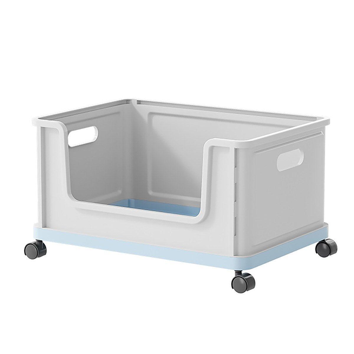 Under Desk Book Storage Box with Wheels Movable Classroom Student Organiser Rack - Blue V528-STORAGE-BLUE-744055