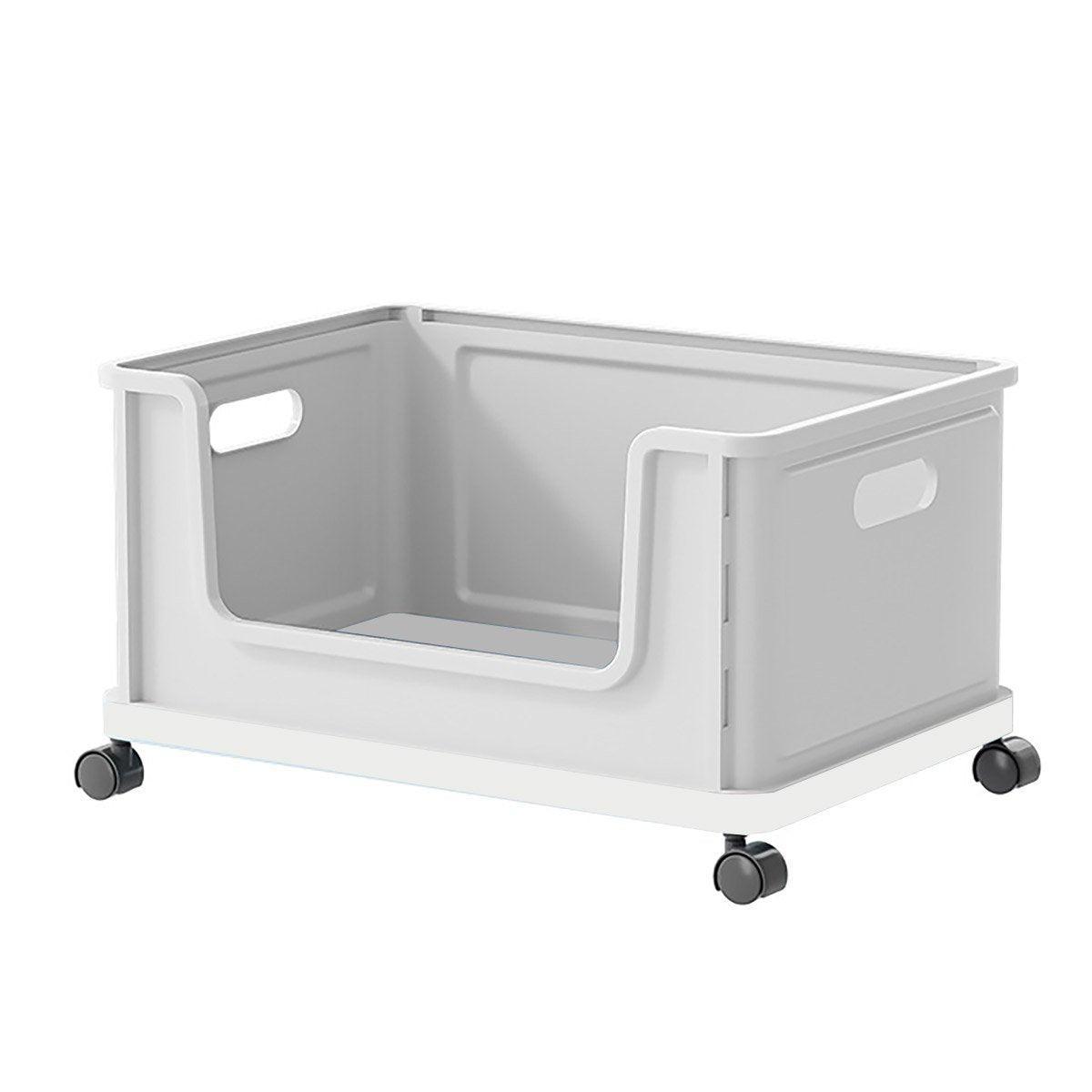 Under Desk Book Storage Box with Wheels Movable Classroom Student Organiser Rack - Blue V528-STORAGE-BLUE-744055