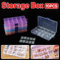10pcs 15Compartments Plastic Box Case Bead Storage Organizer Jewelry Craft Box V528-STORAGE-BOX-10PCS-960124