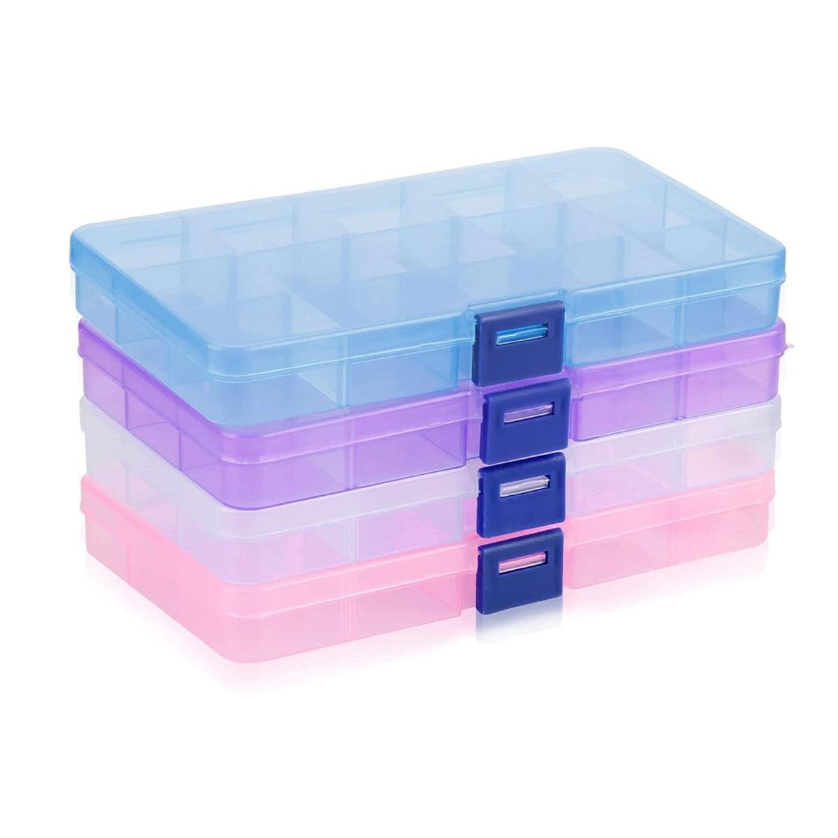 10pcs 15Compartments Plastic Box Case Bead Storage Organizer Jewelry Craft Box V528-STORAGE-BOX-10PCS-960124