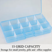 10pcs 15Compartments Plastic Box Case Bead Storage Organizer Jewelry Craft Box V528-STORAGE-BOX-10PCS-960124