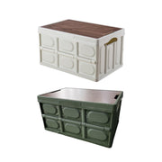 Folding Camping Storage Box Outdoor Stackable Container with Lid Home Organizer - White V528-STORAGE-BOX-30L-WHITE-911974