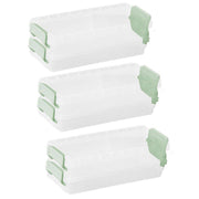3PCS Clear Plastic Desktop Storage Box 2 Layer Holder DIY Stationery Pencil Case - Green V528-STORAGE-BOX-3PCS-GREEN-370814