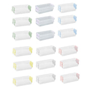 3PCS Clear Plastic Desktop Storage Box 2 Layer Holder DIY Stationery Pencil Case - Grey V528-STORAGE-BOX-3PCS-GREY-941025