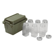 7pcs Portable Spice Bottle Set Travel BBQ Camping Storage Container Organizer V528-STORAGE-BOX-ARMY-GREEN-7PCS478541