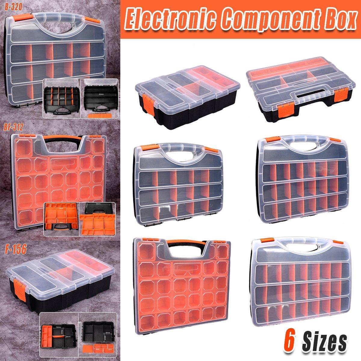 Clear Plastic Storage Box Multi Compartment Organizer for Small Parts Beads - BF-312 V528-STORAGE-BOX-BF-312-201721