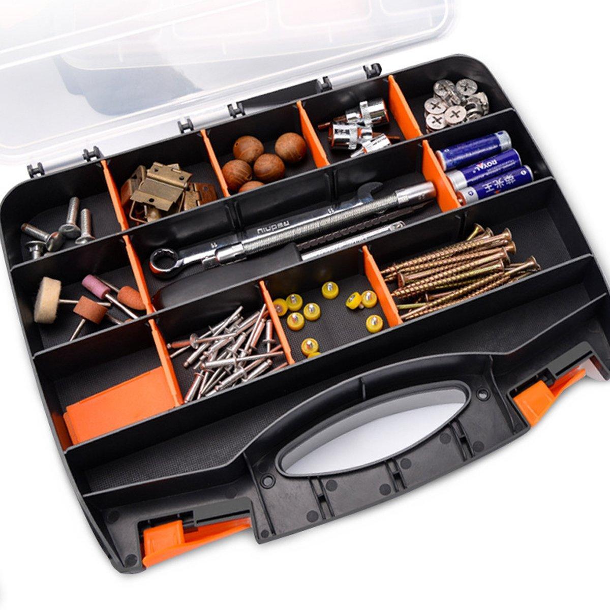 Clear Plastic Storage Box Multi Compartment Organizer for Small Parts Beads - BF-312 V528-STORAGE-BOX-BF-312-201721