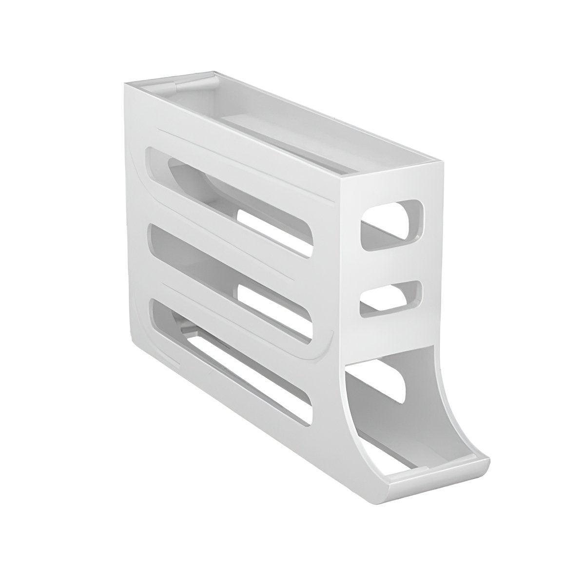 Automatic Scrolling Egg Holder 2/4-Tier Storage Box Container for Refrigerator - Grey (4-Tier) V528-STORAGE-BOX-GREY-511171