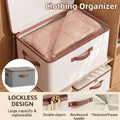 Clothing Storage Basket Large Capacity Foldable Organizer with Cover Household - Grey V528-STORAGE-BOX-GREY-XL-448933