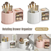 Rotating Cosmetic Pen Holder Dustproof Waterproof Storage Box Sanitary Organizer - White V528-STORAGE-BOX-WHITE-809103