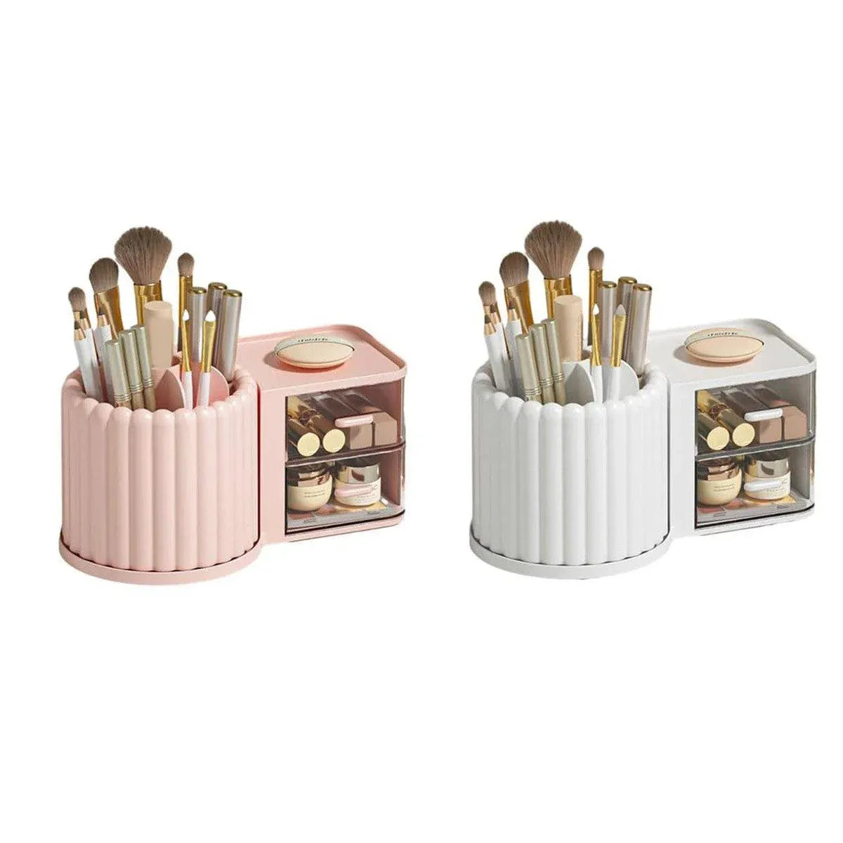 Rotating Cosmetic Pen Holder Dustproof Waterproof Storage Box Sanitary Organizer - White V528-STORAGE-BOX-WHITE-809103