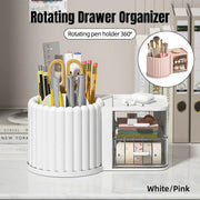 Rotating Cosmetic Pen Holder Dustproof Waterproof Storage Box Sanitary Organizer - White V528-STORAGE-BOX-WHITE-809103