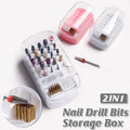 Nail Drill Bit Holder 30 Hole Dustproof Organizer Display Storage Box Nail Tool - White V528-STORAGE-BOX-WHITE-845127
