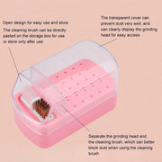 Nail Drill Bit Holder 30 Hole Dustproof Organizer Display Storage Box Nail Tool - White V528-STORAGE-BOX-WHITE-845127
