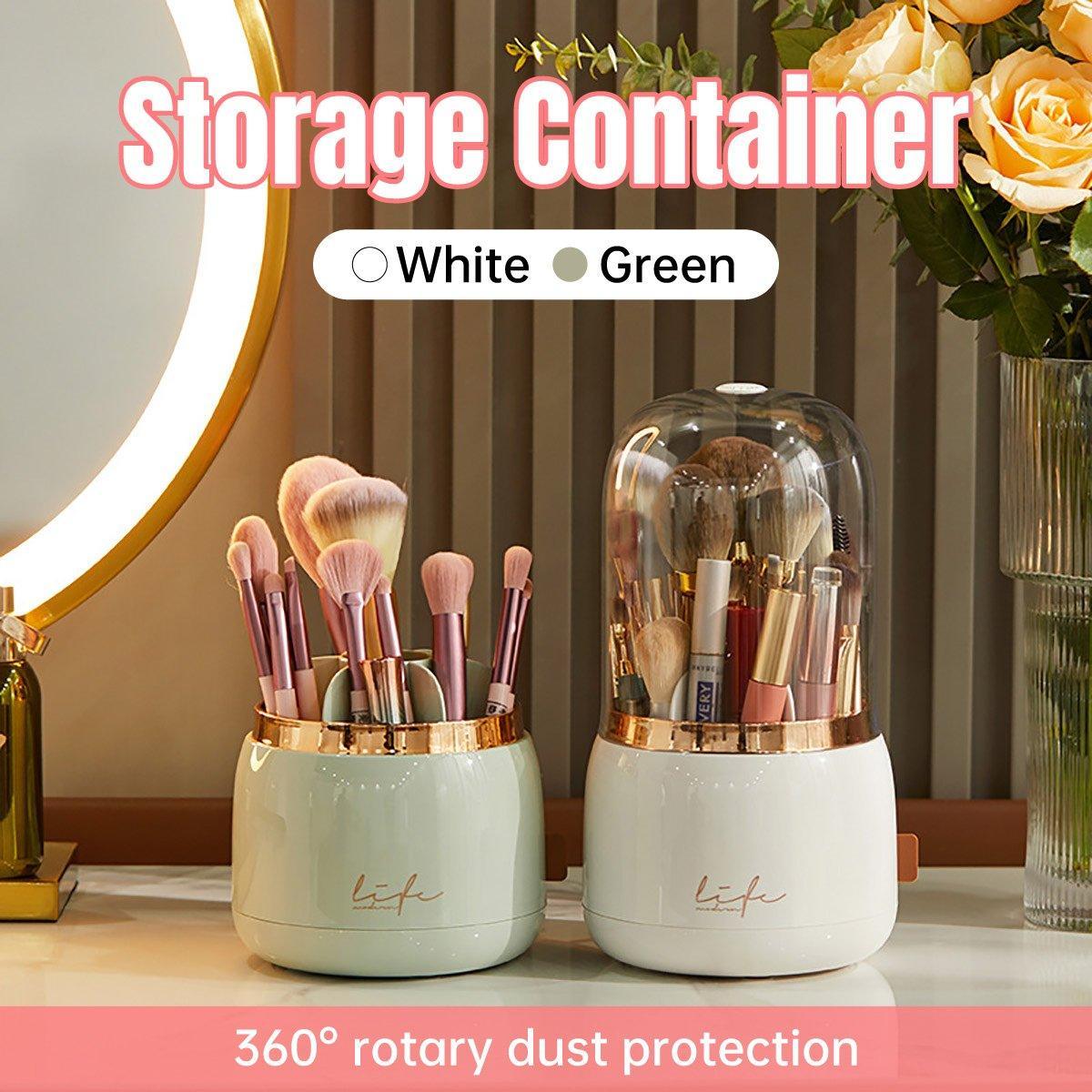 Luxury Cosmetic Brush Box Dustproof Makeup Storage Box for Lipstick Eyebrow Pen - Green V528-STORAGE-BUCKET-GREEN-197915