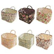 Portable Fabric Storage Basket Korean Pastoral Style Organizer for Home Sundries - Floral4 V528-STORAGE-FLORAL-1888-322262
