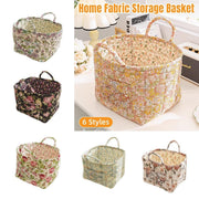 Portable Fabric Storage Basket Korean Pastoral Style Organizer for Home Sundries - Floral6 V528-STORAGE-FLORAL-2916-423815