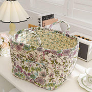 Portable Fabric Storage Basket Korean Pastoral Style Organizer for Home Sundries - Floral6 V528-STORAGE-FLORAL-2916-423815