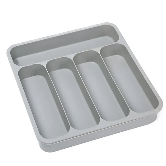 Expandable Cutlery Drawer Organizer Adjustable 6 Slot Kitchen Utensil Tray - Grey V528-STORAGE-GREY-438888