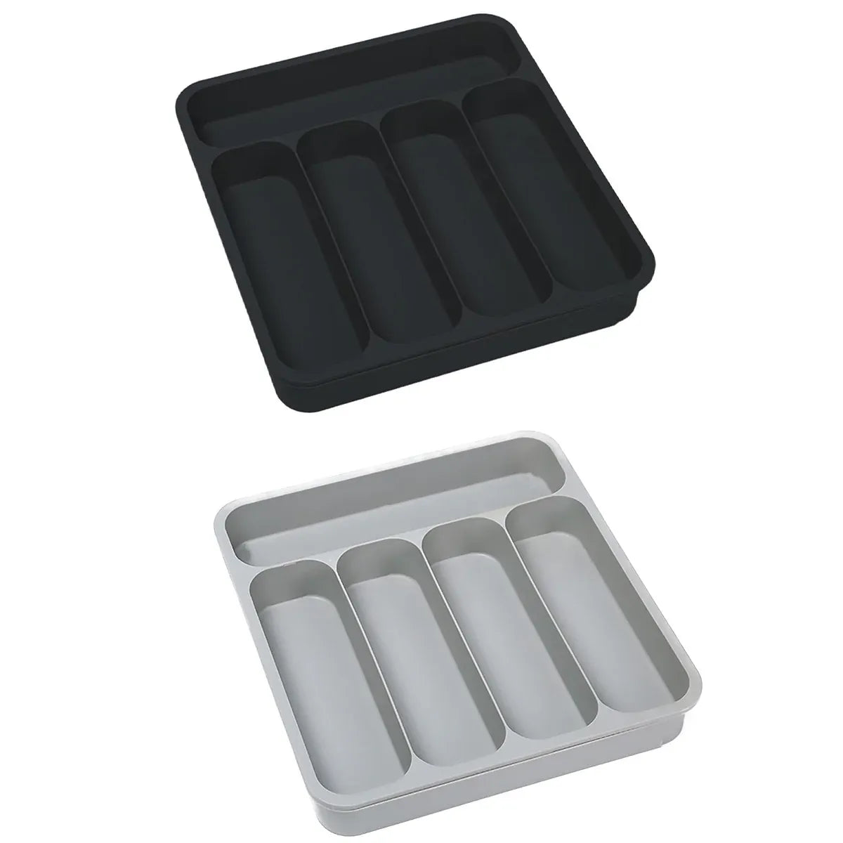 Expandable Cutlery Drawer Organizer Adjustable 6 Slot Kitchen Utensil Tray - Grey V528-STORAGE-GREY-438888
