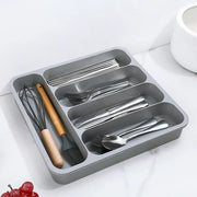 Expandable Cutlery Drawer Organizer Adjustable 6 Slot Kitchen Utensil Tray - Grey V528-STORAGE-GREY-438888
