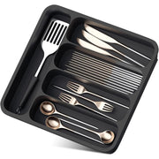 Expandable Cutlery Drawer Organizer Adjustable 6 Slot Kitchen Utensil Tray - Grey V528-STORAGE-GREY-438888